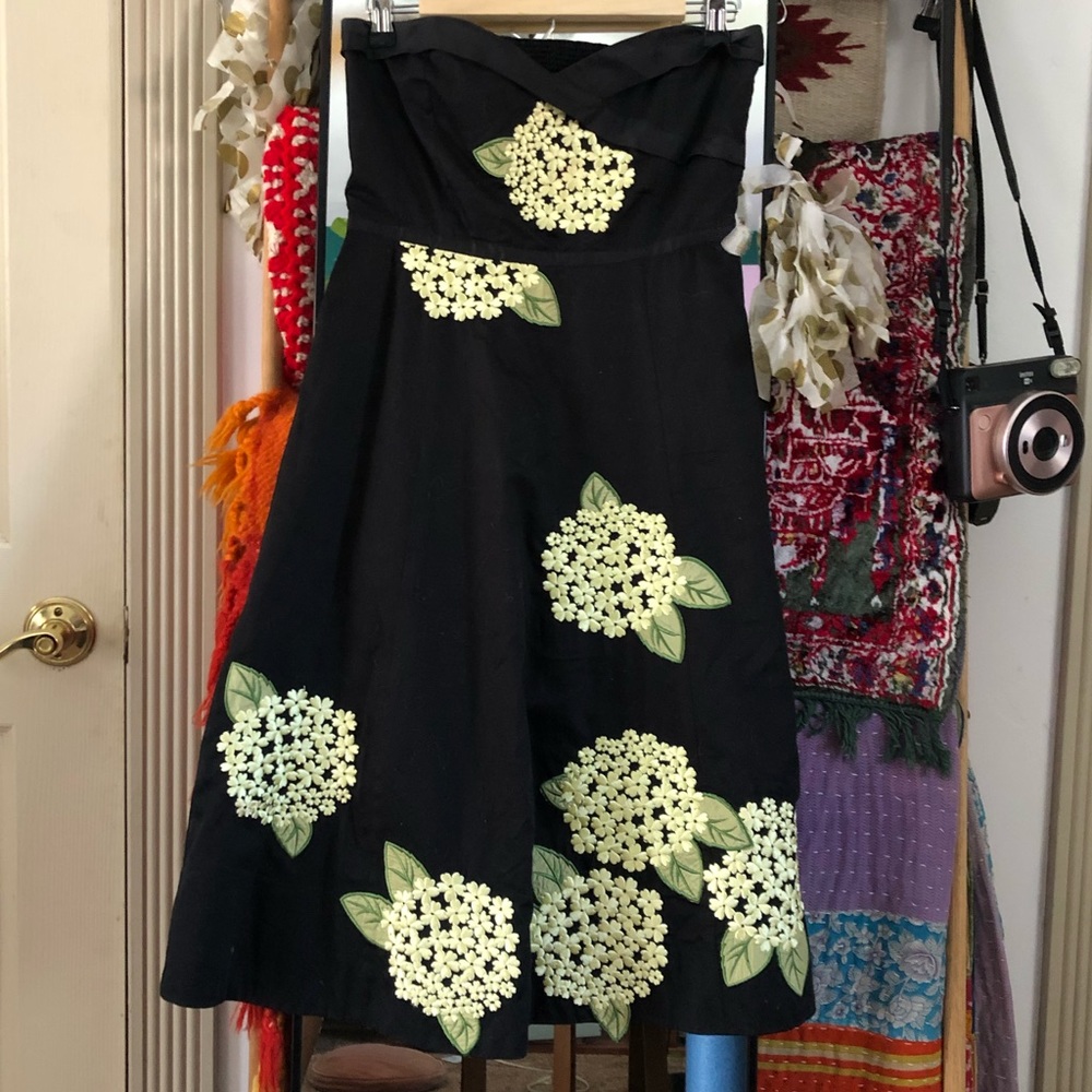 Beautiful Embroidered Strapless Dress